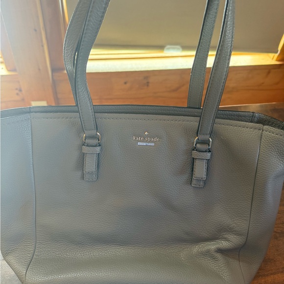 kate spade Handbags - Kate Spade Charcoal Leather Tote